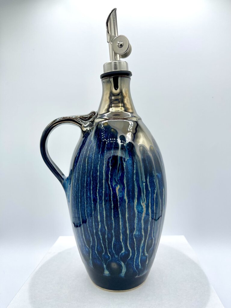 Oil Cruet- Silver/Obsidan FP