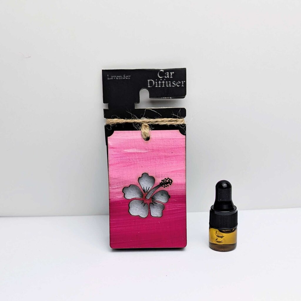 Hibiscus Car Diffuser with Lavender essential oil