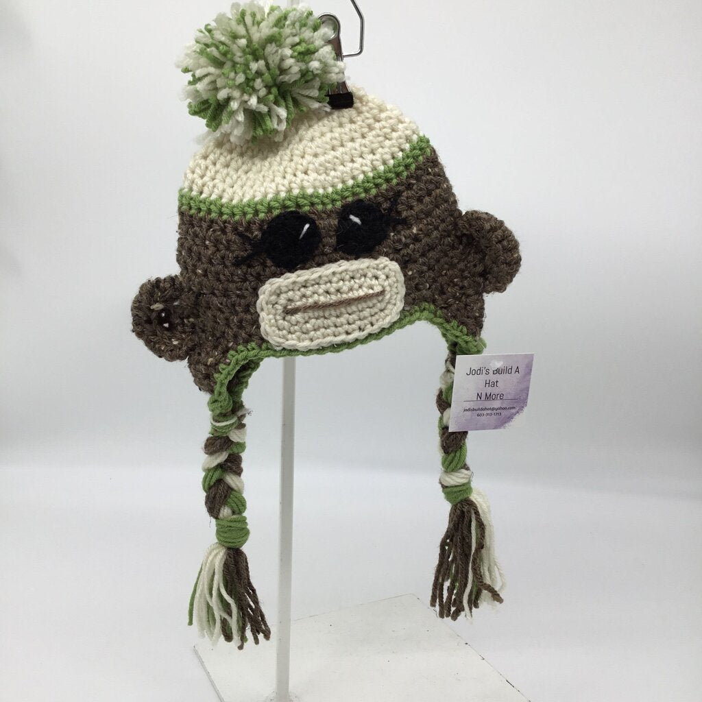 Crochet sock monkey hat