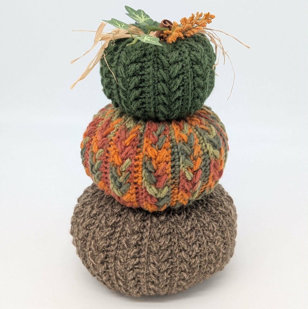 Triple Stack Crocheted Pumpkins