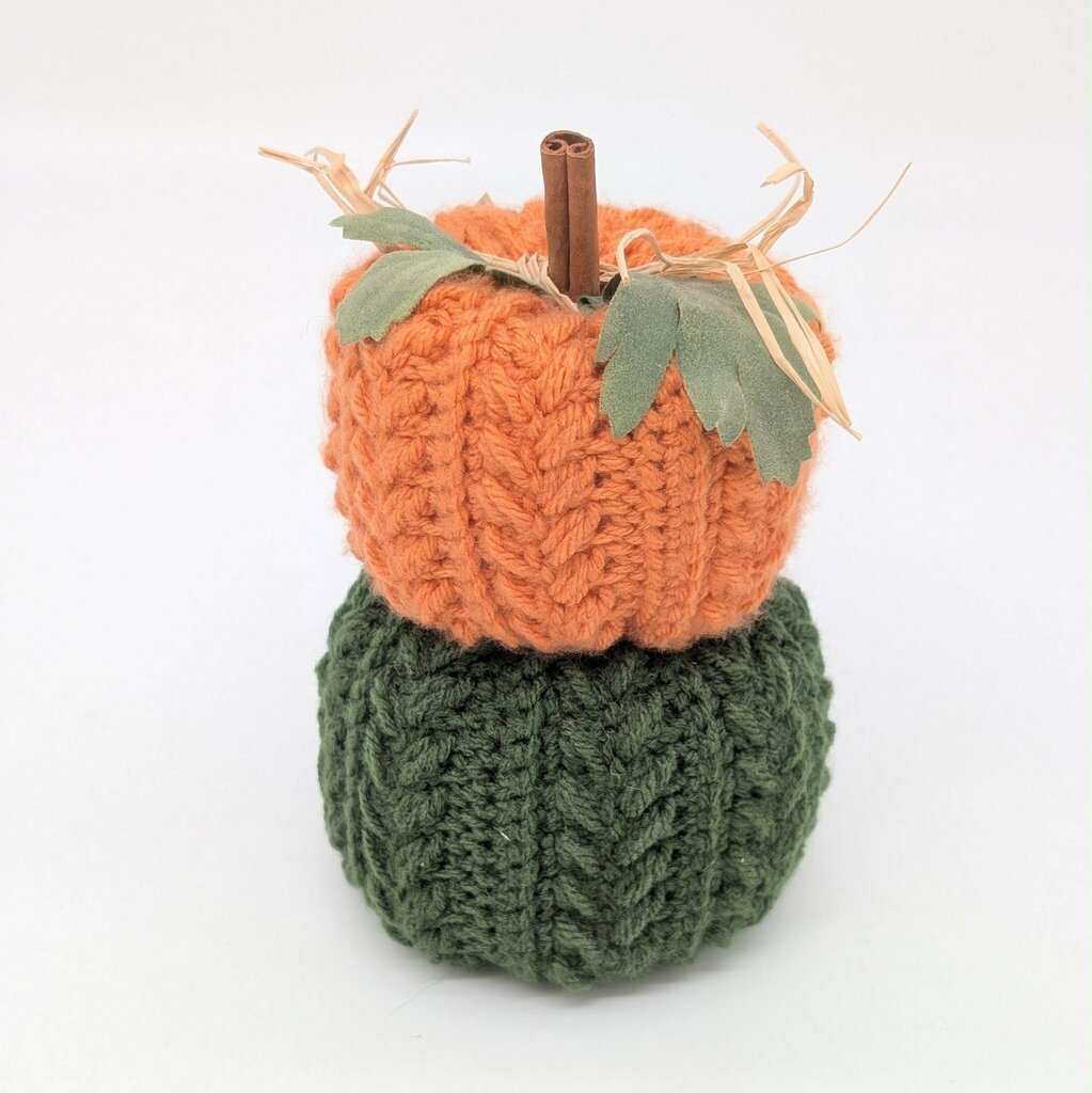 Double Stack Crocheted Pumpkins