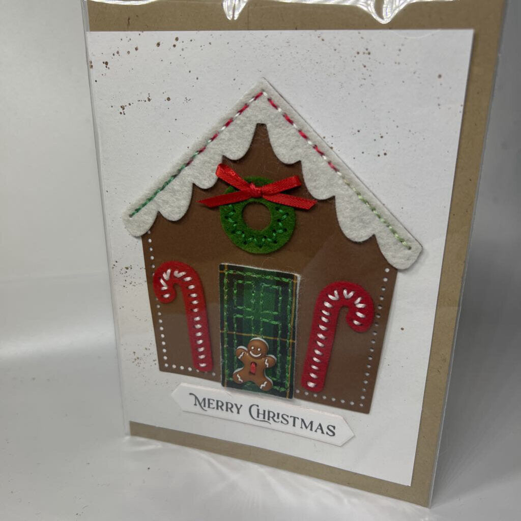 Gingerbread house card