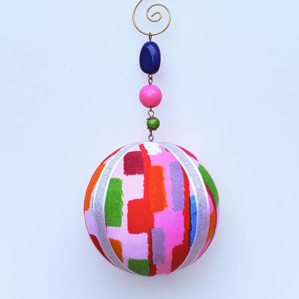Vibrant color patch hanging bauble
