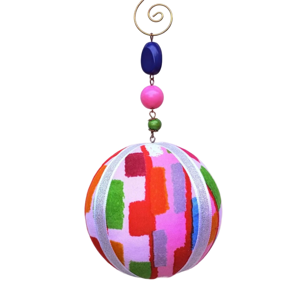 Vibrant color patch hanging bauble