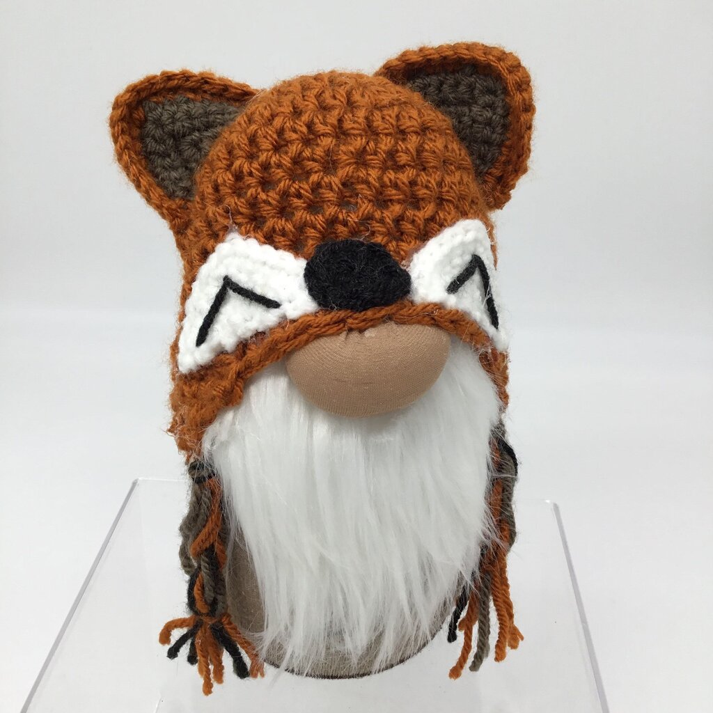 Crochet fox gnome