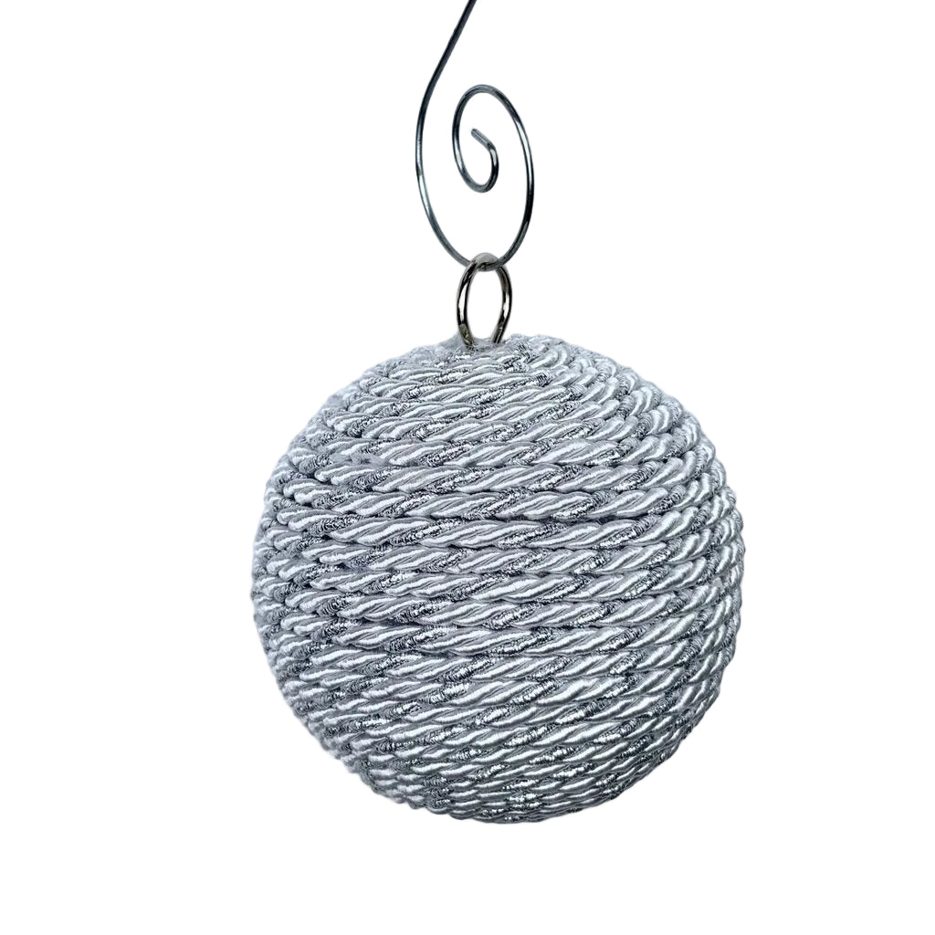 Silver swirl ornament