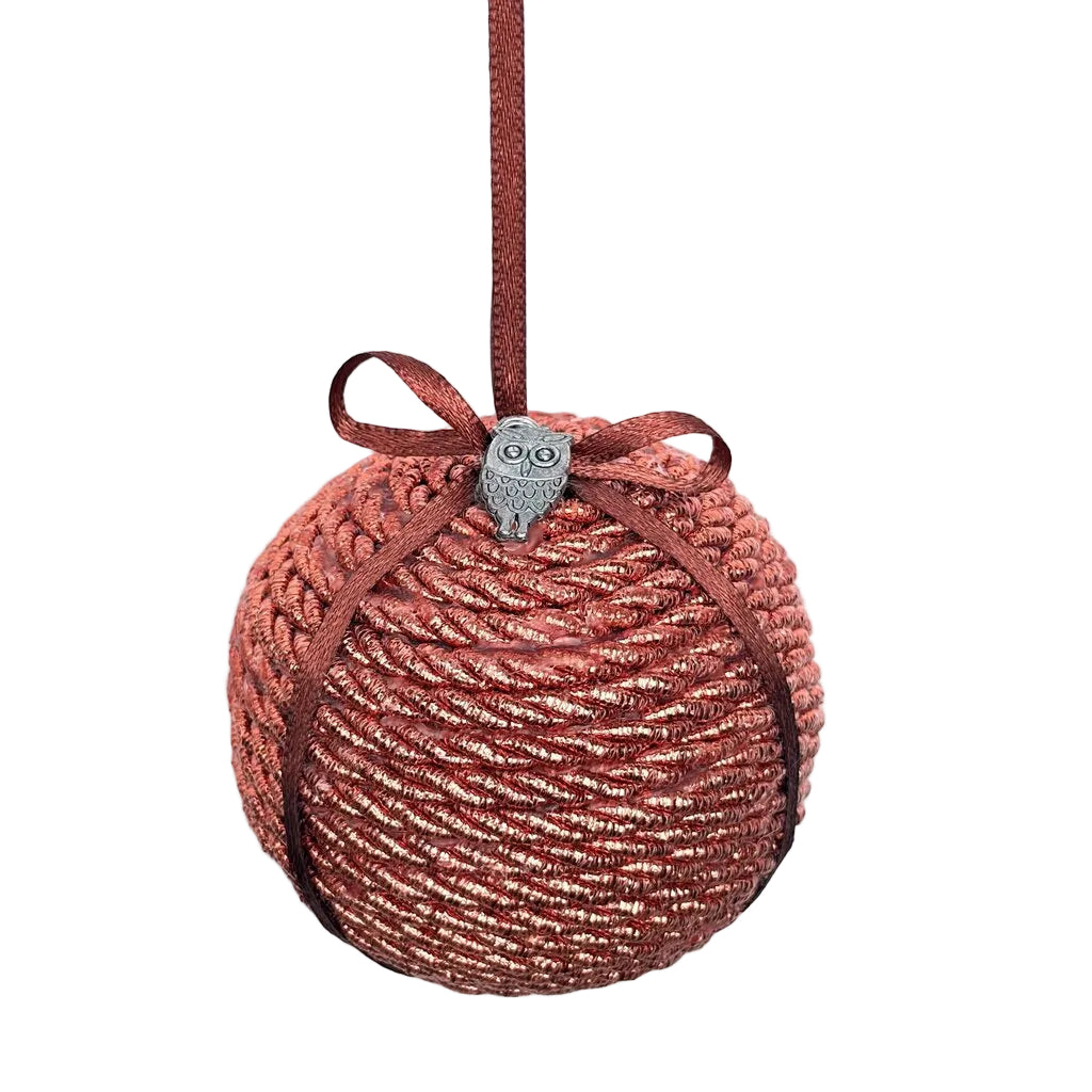 copper owl ornament