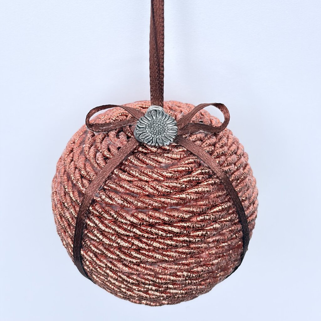 copper sunflower ornament