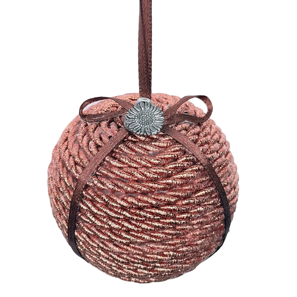copper sunflower ornament