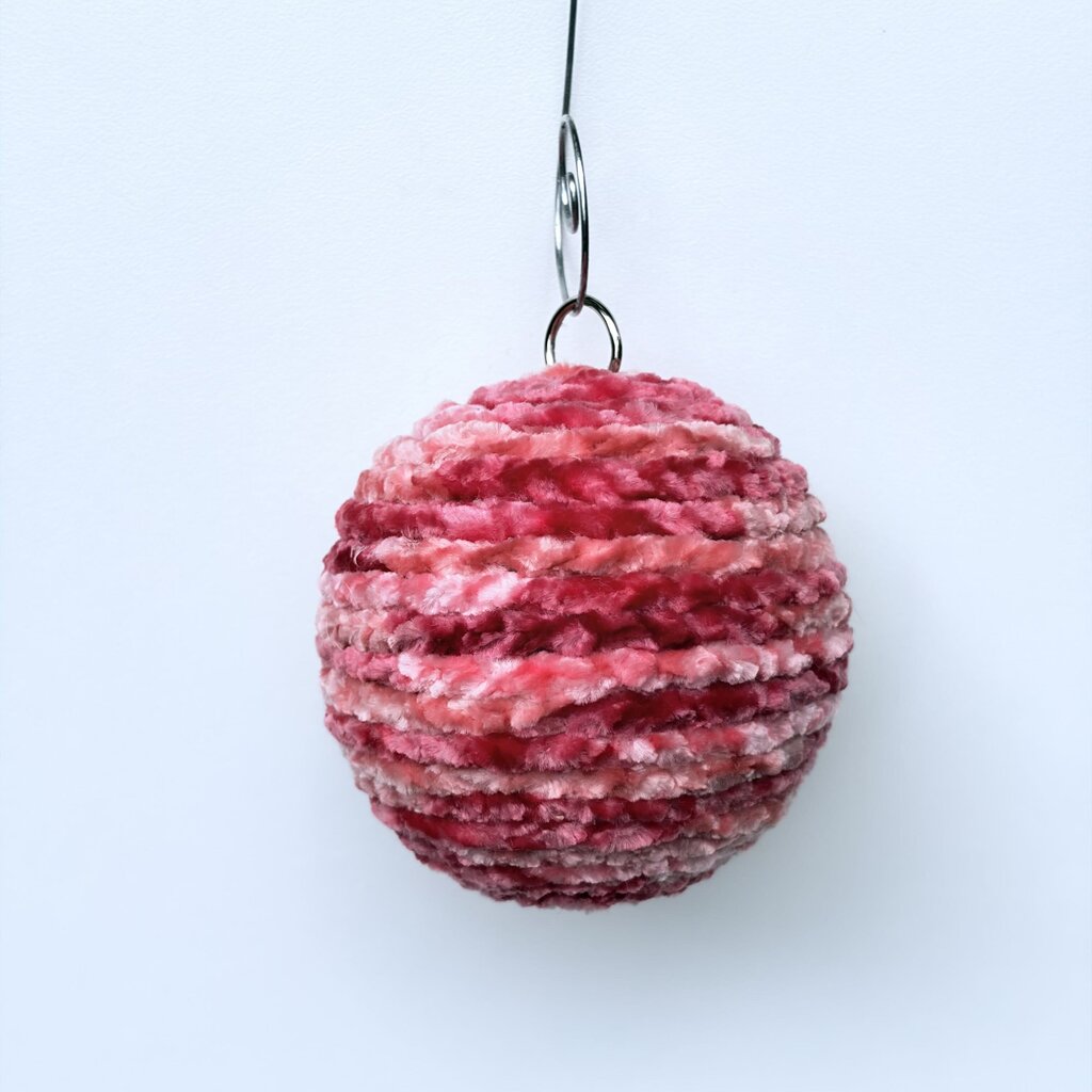 pink ombre crochet ornament