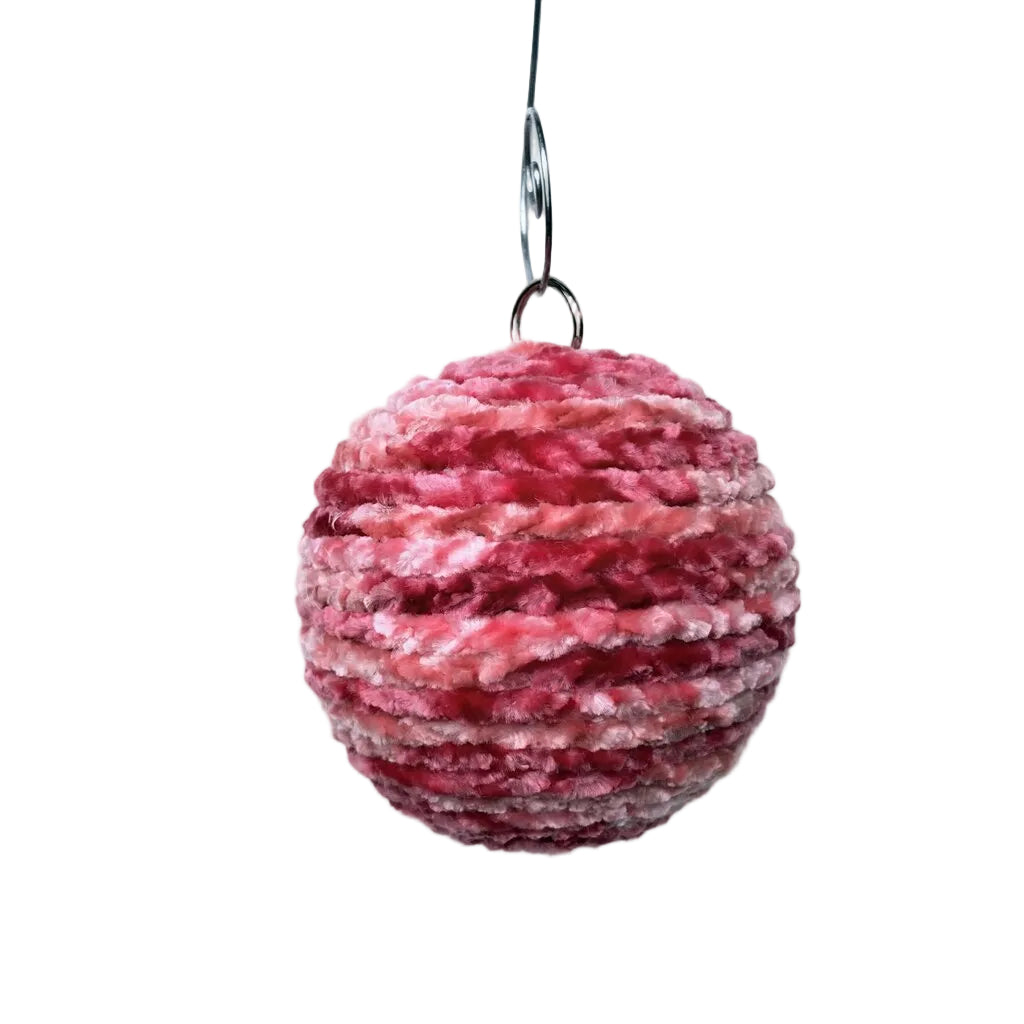 pink ombre crochet ornament