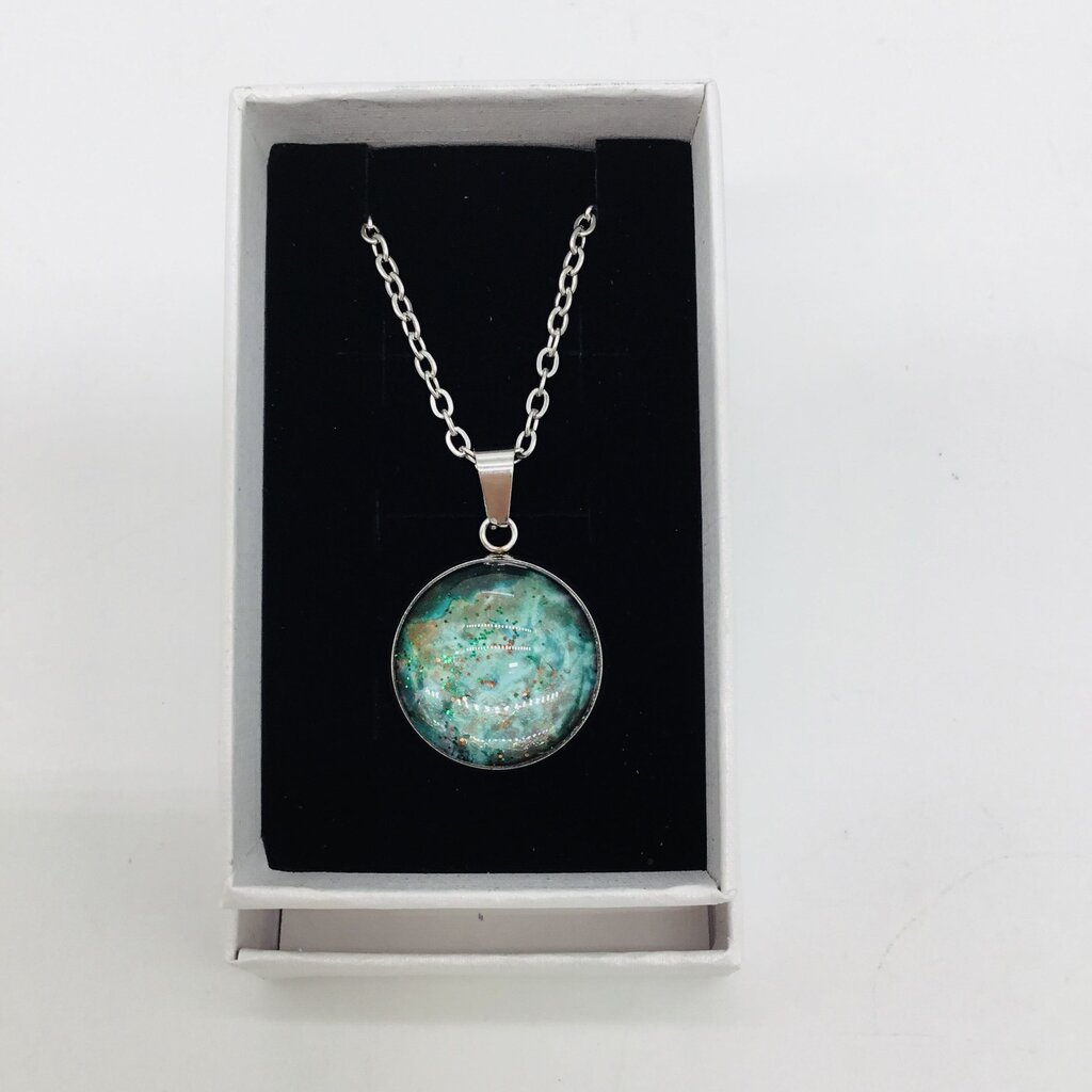 16" Necklaces- Green/Brass
