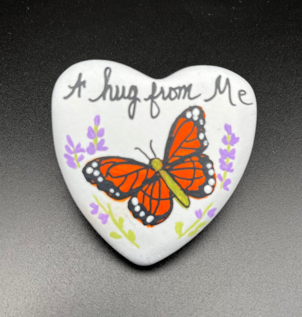 Rock heart-wh-"A hug fr me" monarch