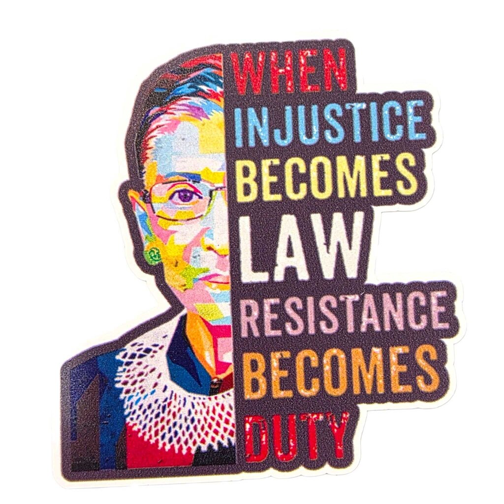 Sticker - RBG Outline & Quote