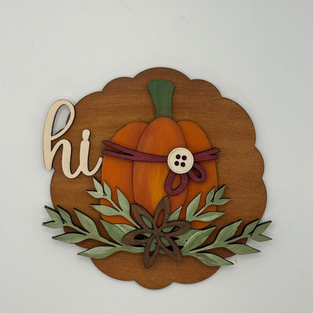 "Hi" Pumpkin Tiered Tray Item