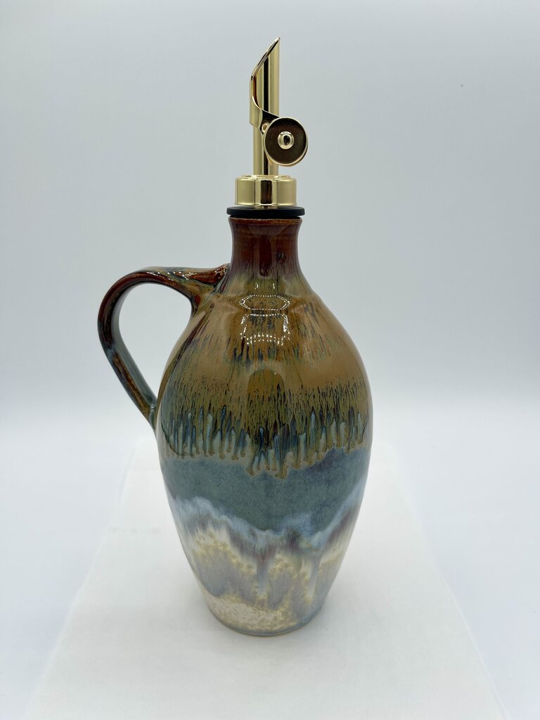 Oil Cruet- Pearl/Jasper Flux