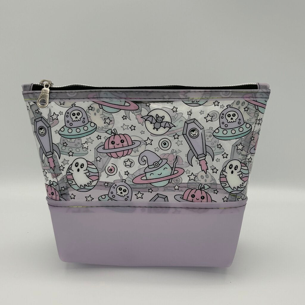 Boo Basket Pouch- Purple Bats