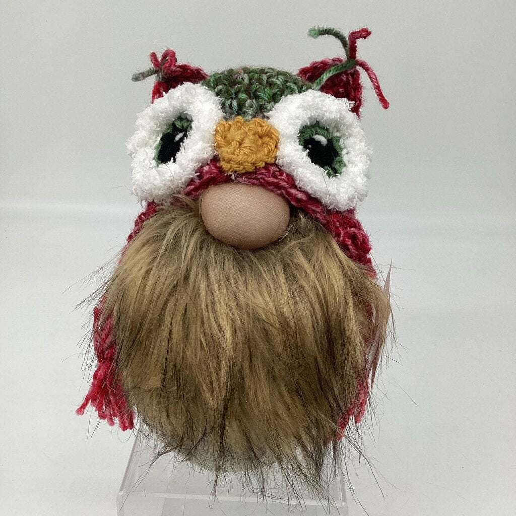 Crochet owl hat gnome