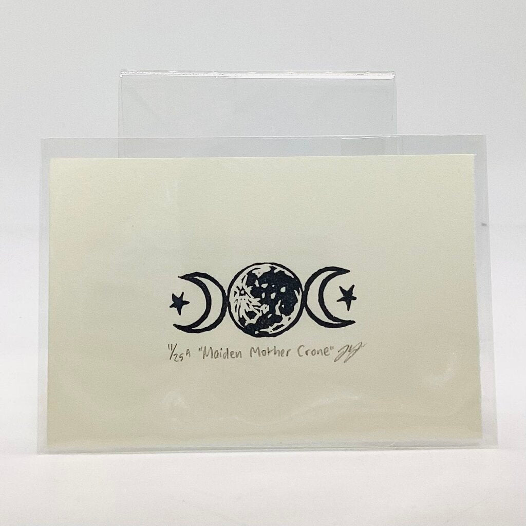 Maiden Mother Crone: Moon Triple Goddess Eraser Art Print