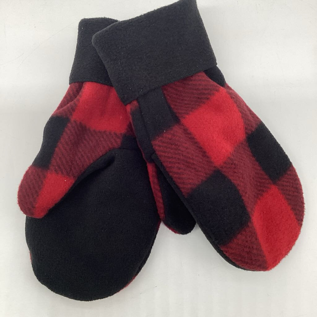 Fleece Mitten - Red Buffalo Check