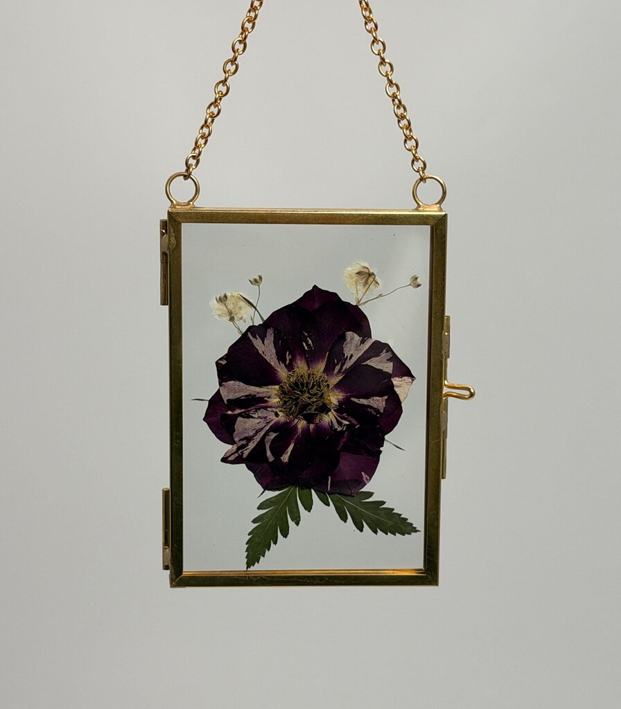 Sm. Portrait Frame w/ Rose