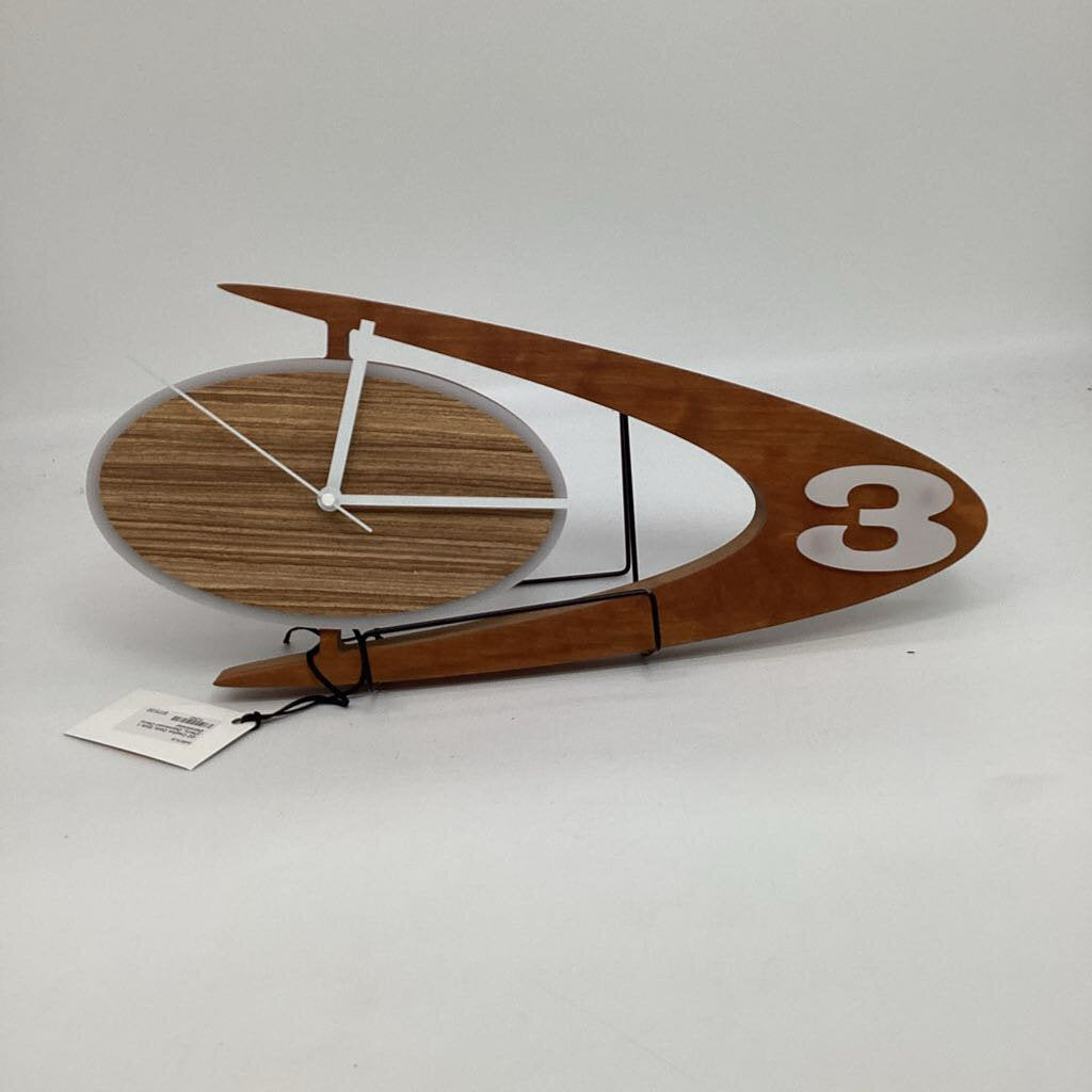 Clock, Style 1, Cherry, Zebrawood