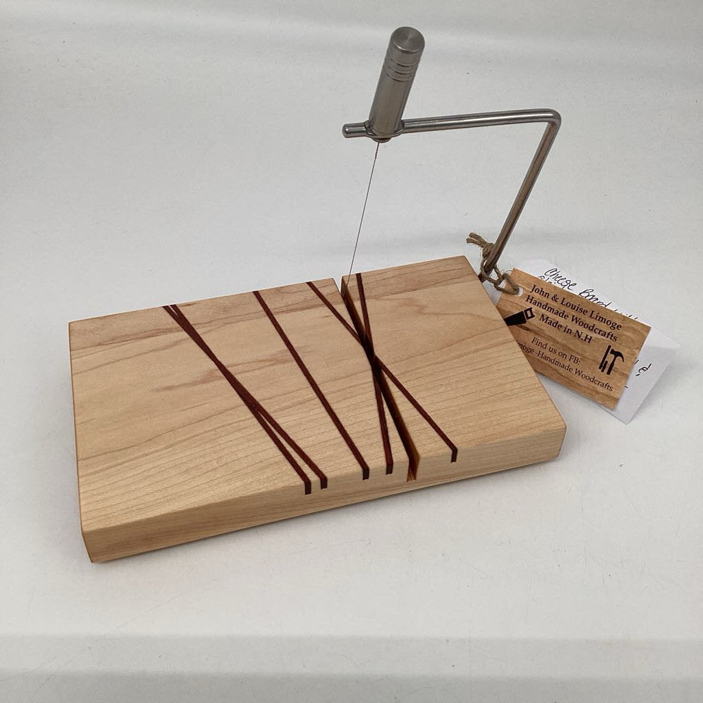 Wooden Cheese Board with stainless steel slicer