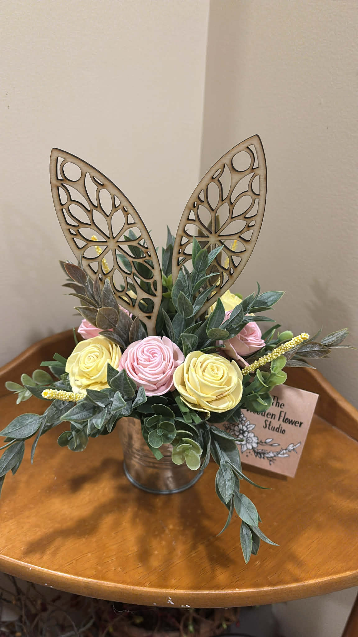 Pink and Yellow Tin Bunny Collaboration