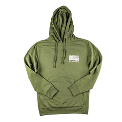 NH Mountains & USA Flag Hoodie - Military Green - view 1
