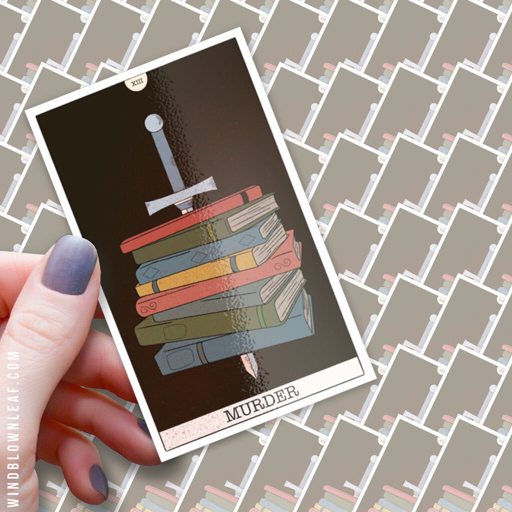 Sticker - Bookish Tarot - Murder 3/$10