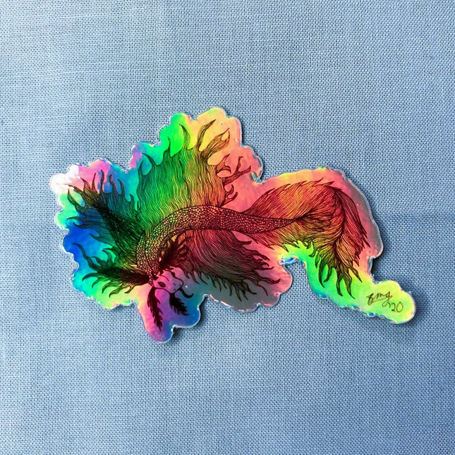 Holographic Betta Dragon Vinyl Sticker