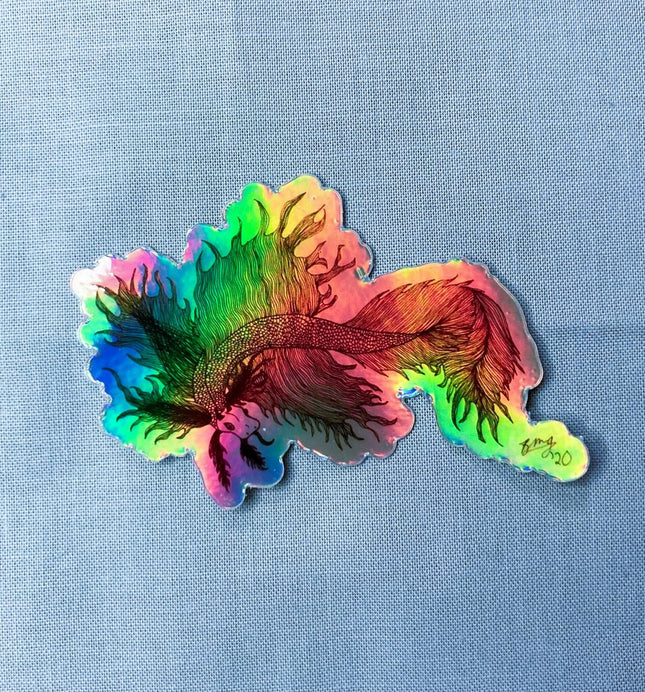 Holographic Betta Dragon Vinyl Sticker