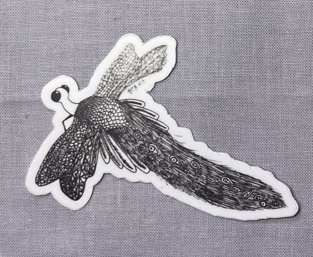 Peacock Dragonfly Sticker