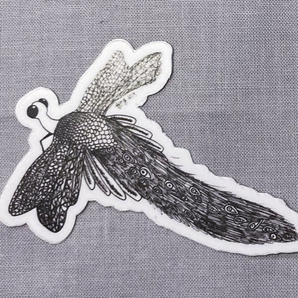 Peacock Dragonfly Sticker