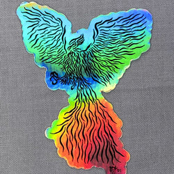 Holographic Phoenix Vinyl Sticker - view 2