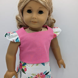 Pink Top, with Wing Sleeves, Skirt, and Shoes - view 4