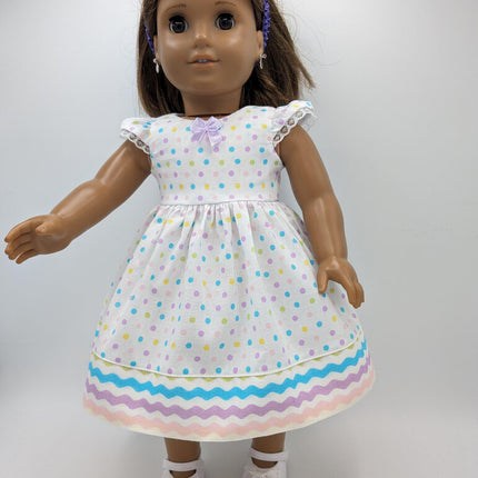 Spring dress white w polka dots shoes and headband