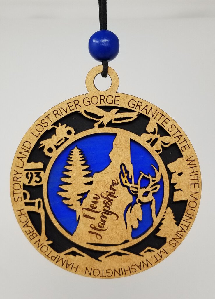 Ornament - State - NH Blue