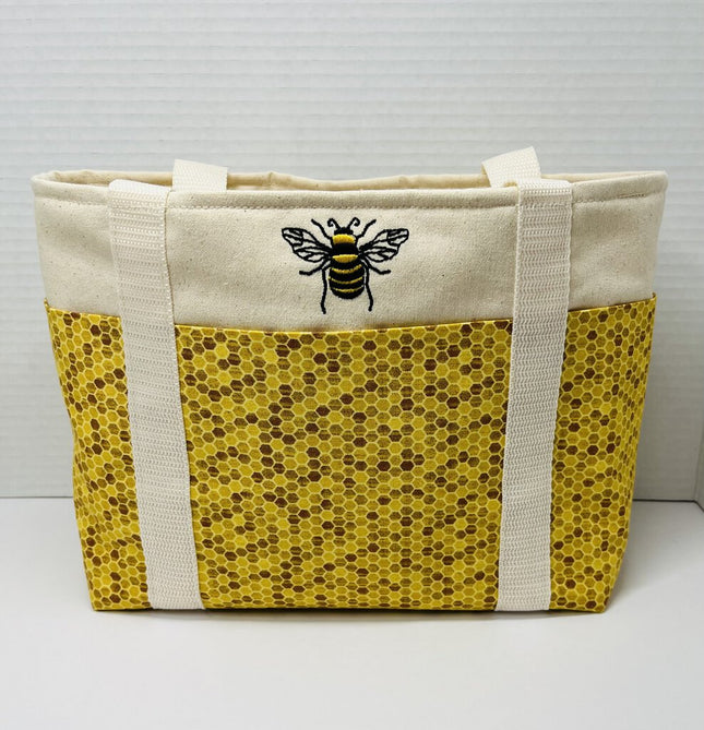 6 Pocket Handy Tote Honeycomb Bee