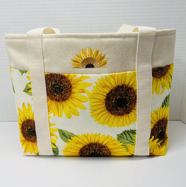 6 Pocket Handy Tote Sunflower