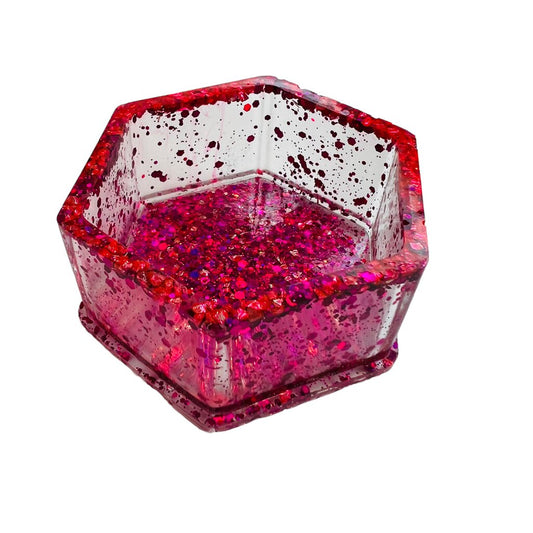 Pink Holographic Hexagon Bowl