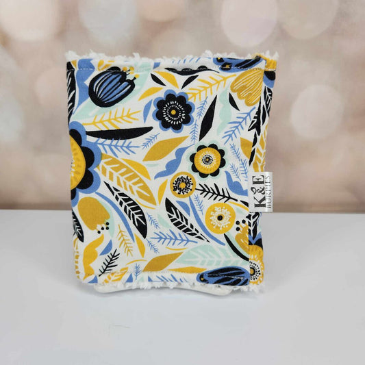 SIP SLEEVE WINE SLEEVE BLUE AND GOLD FLORAL KE BURPIES