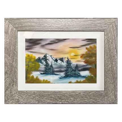 #97-3 Winter Sunrise framed print 5"x7" gray frame / 4"x6" print