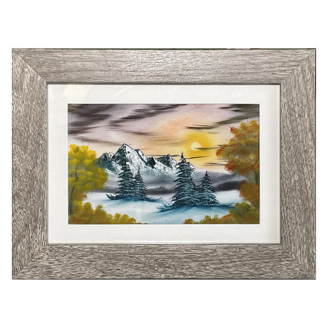 #97-3 Winter Sunrise framed print 5"x7" gray frame / 4"x6" print