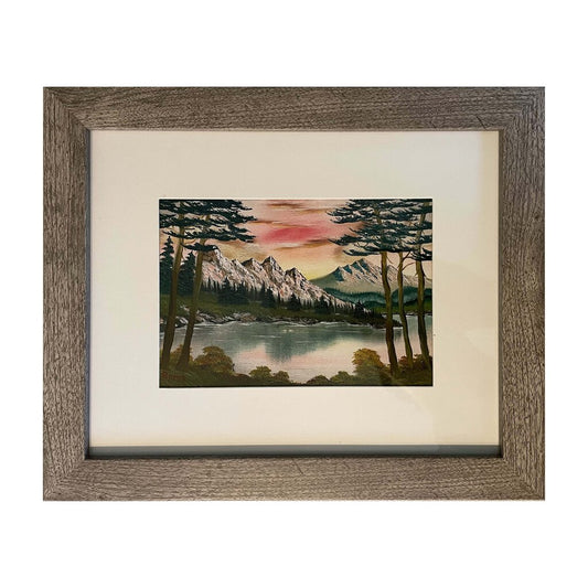 Mountain Sunrise 115-1 Framed Print 8"x10" gray frame / 5"x7" print by MFB Studios LLC