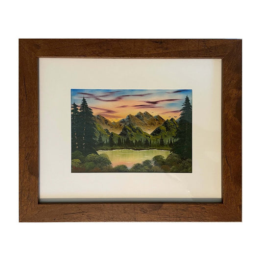 Mountains 127-1 Framed Print 8"x10" brown frame / 5"x7" print by MFB Studios LLC