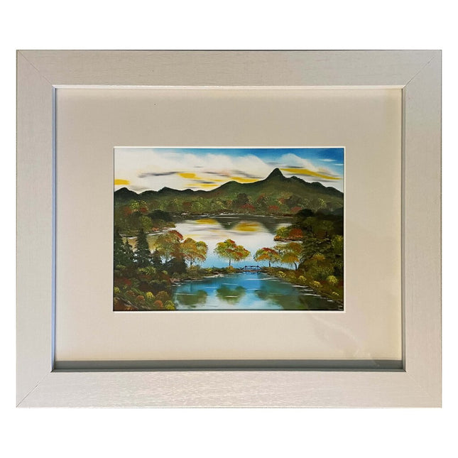#100-1 Mount Chacorua framed print 8"x10" white frame / 5"x7" print