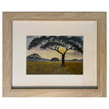 #154-3 The Tree framed print 8"x10" beige frame / 5"x7" print