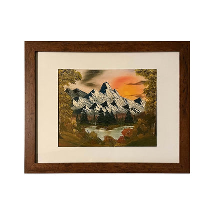 #22-1 All Mighty Mountains framed print 11"x14" brown frame / 8"x10" print