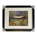 #51-2 CABINS ON THE LAKE framed print 11"x14" black frame / 8"x10" print